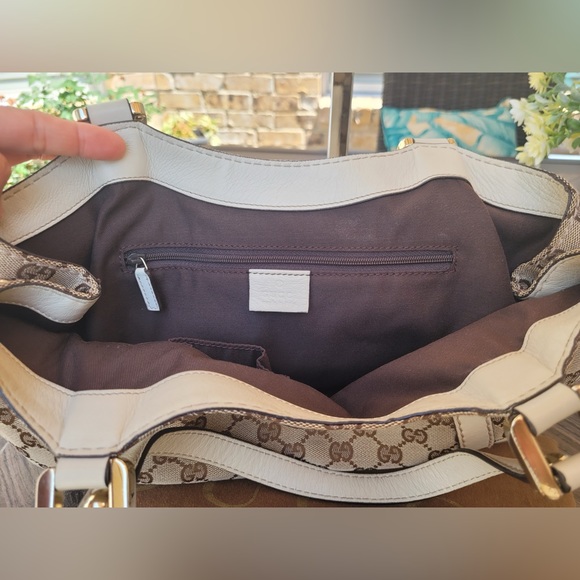 GUCCI Beige Web Tote Bag - Picture 9 of 16